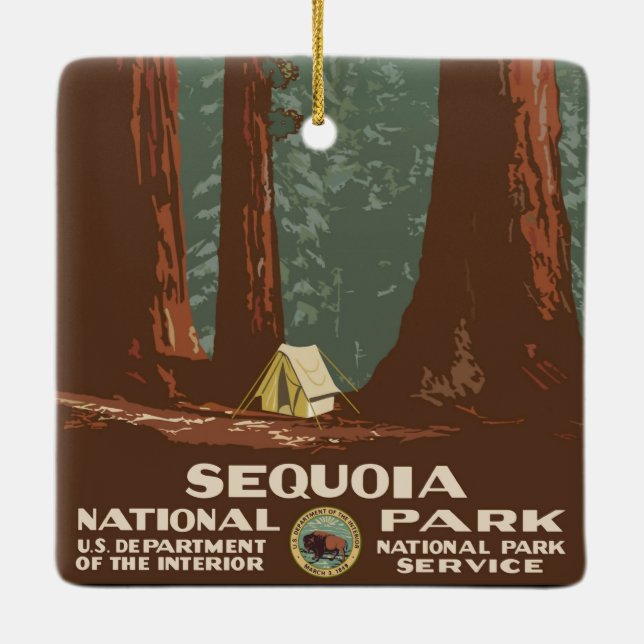 Sequoia-Nationalpark Keramikornament (Rückseite)