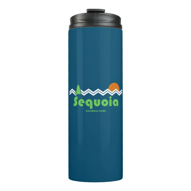 Sequoia Nationalpark Retro Thermosbecher (Vorderseite)