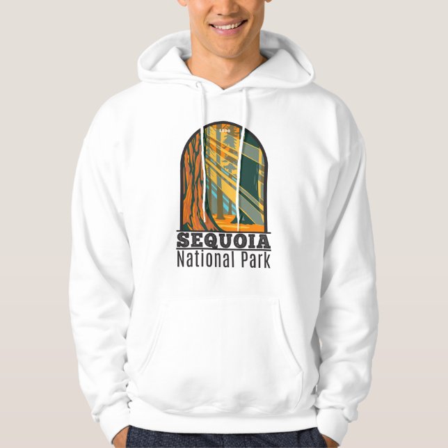 Sequoia Nationalpark Riesengebirge Sequoia Trees Hoodie (Vorderseite)