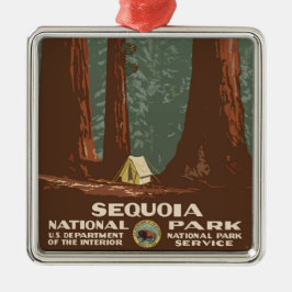 Sequoia-Nationalpark Silbernes Ornament