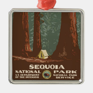Sequoia-Nationalpark Silbernes Ornament