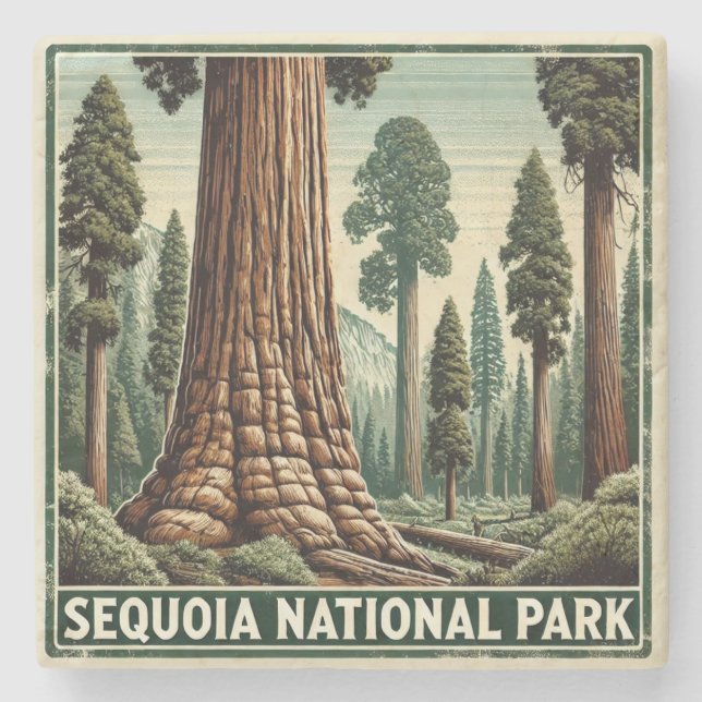 Sequoia-Nationalpark Steinuntersetzer (Vorderseite)