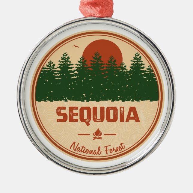 Sequoia-Nationalwald Ornament Aus Metall (Vorne)