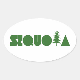 Sequoia Ovaler Aufkleber