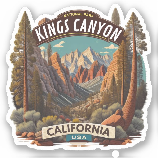 Sequoia und Kings Canyon Nationalparks california Aufkleber (Vorderseite)
