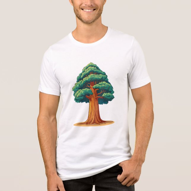 Sequoiadendron giganteum Baum Tri-Blend Shirt (Vorderseite)