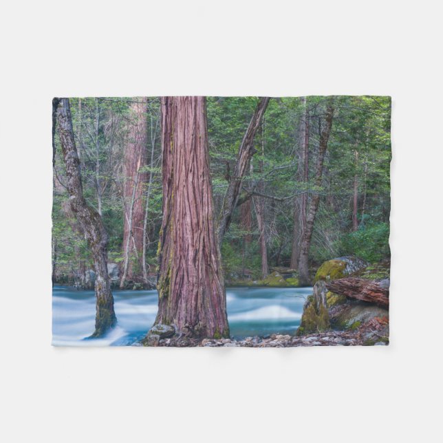 Sequoias & Merced River Yosemite National Park, CA Fleecedecke (Vorderseite (Horizontal))