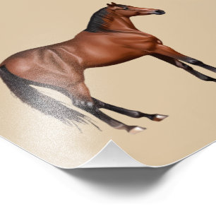 Serafina - braunes Pferd, stehend - Fotodruck