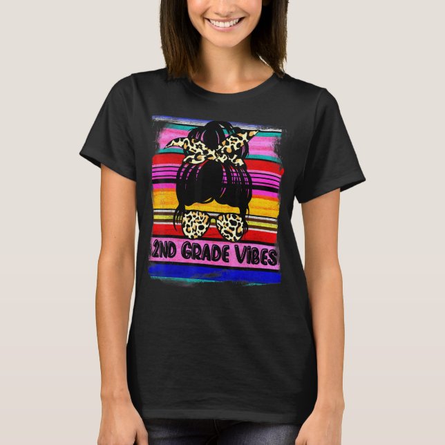 Serape 3rd Grade Vibes First Day of School Messy B T-Shirt (Vorderseite)