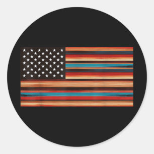 Serape Cinco De Mayo Fiesta (mexikanische Flagge) Runder Aufkleber
