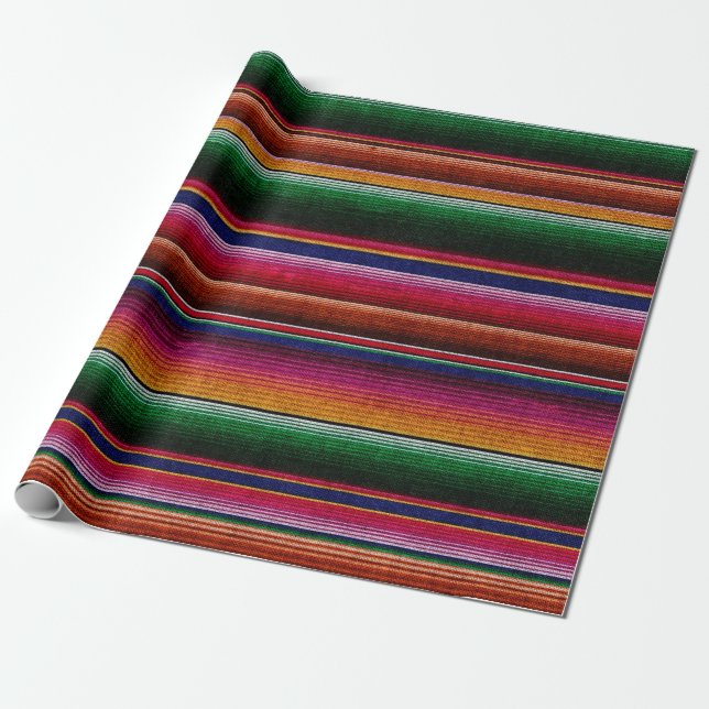 Serape Fabric Texture Colorful Mexican Blanket Geschenkpapier (Ungerollt)