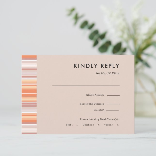 Serape Fall Saison | RSVP für Hochzeiten + Wahl de (Stehend Vorderseite)