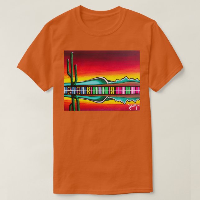 Serape Reflection Surf Art T-Shirt (Design vorne)