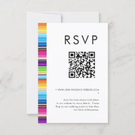 Serape Spring | QR-UAWG für Hochzeiten Einladung