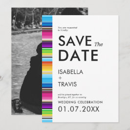 Serape Spring Stripes | Foto Save the Date Einladung