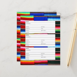 Serape-Streifen Adressbuchseite