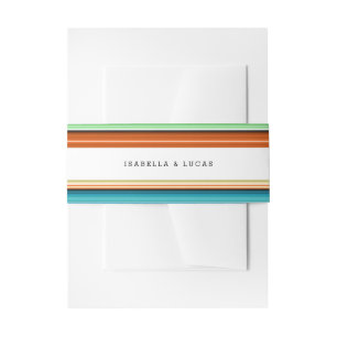 Serape Summer Laterale Streifen Hochzeiten Einladungsbanderole