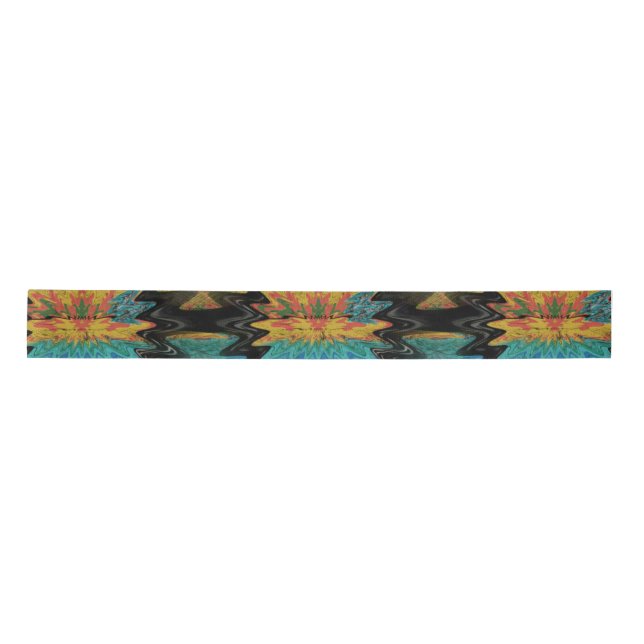 Serape Tribal Südwest Red Pattern Satinband (Vorderseite)