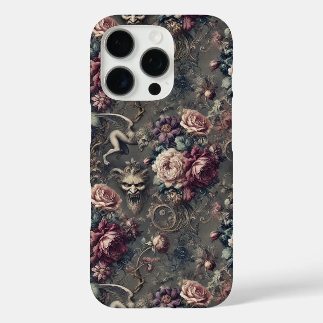 Seraph Jagd - Gothic Floral Design Case-Mate iPhone Hülle (Rückseite)