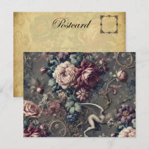 Seraph Jagd - Gothic Floral Design Feiertagspostkarte