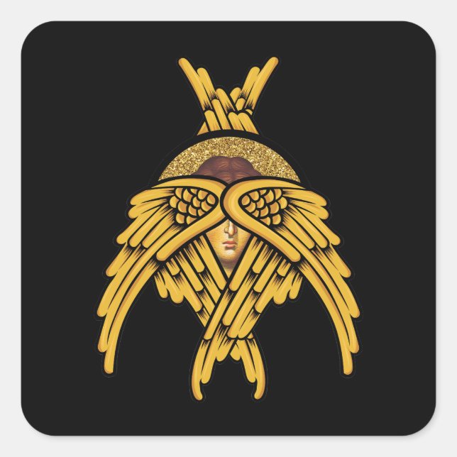 Seraphim Angel Quadratischer Aufkleber (Vorderseite)