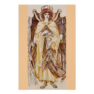 Seraphim-Engel umgeben den göttlichen Thron Poster