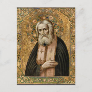 Seraphim von Sarov-Orthodoxen Icon Postkarte