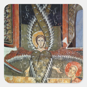 Seraphim, welche die Lippen von Jesaja reinigen Quadratischer Aufkleber