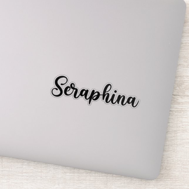 Seraphina Name - Handgeschriebene Kalligrafie Aufkleber (Detail)