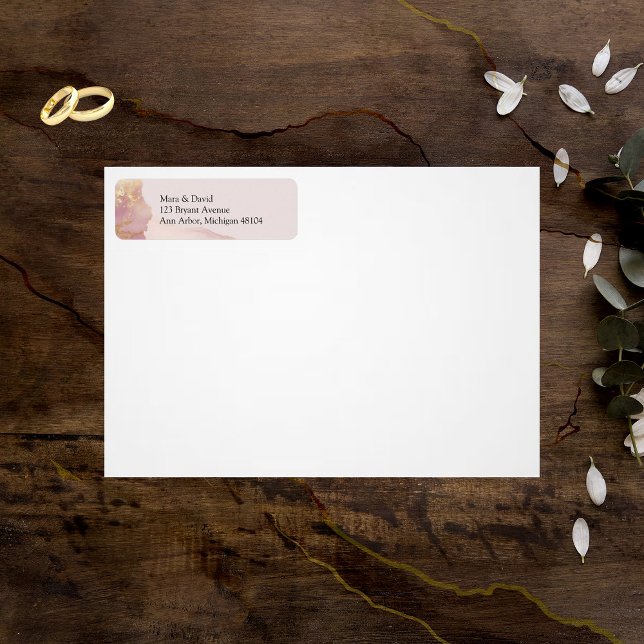 Seraphina Rosa und Gold-Adressenaufkleber (Von Creator hochgeladen)