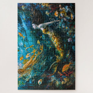 „Seraphina“ – Schöne mystische Meerjungfrau Puzzle