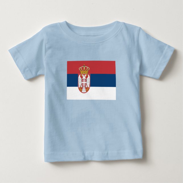 Serbia Flag Baby T-shirt (Vorderseite)
