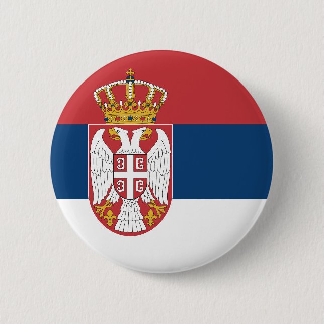 Serbia Flag Button (Vorderseite)