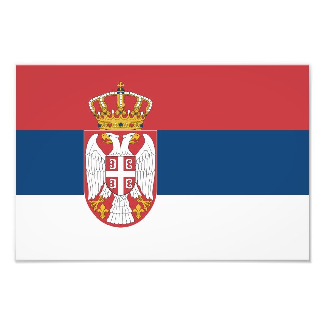 Serbia Flag Fotodruck (Vorne)