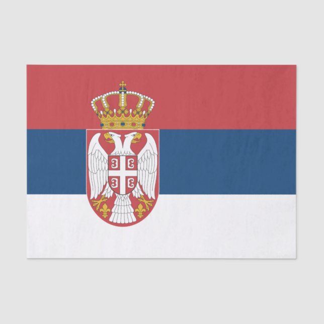 Serbia Flag Seidenpapier (Vorderseite)
