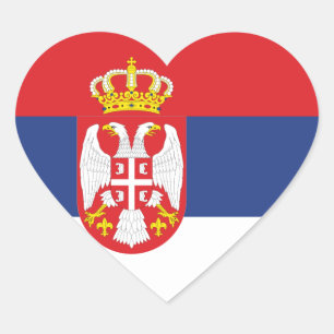 Serbia Herz-Aufkleber