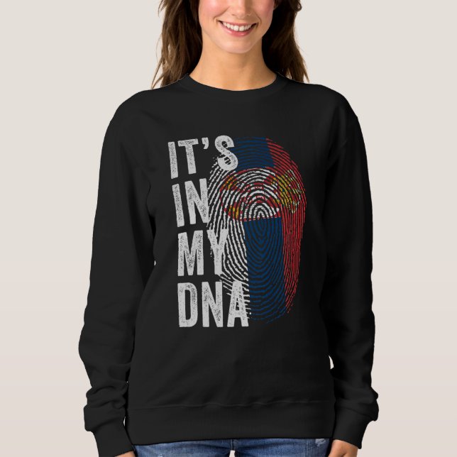 Serbia It's In My DNA Cute Serb Fingerprint Serbia Sweatshirt (Vorderseite)