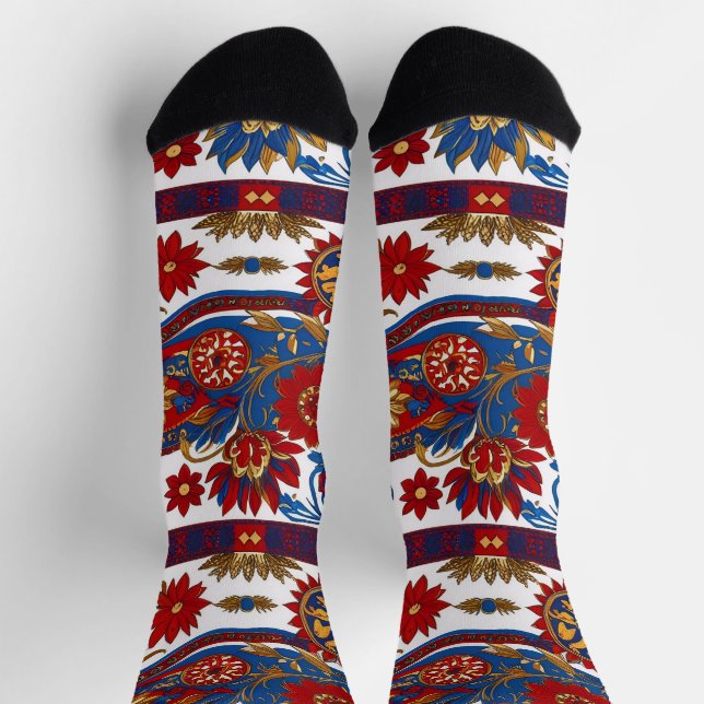 Serbian carpet pattern socken (Oben)