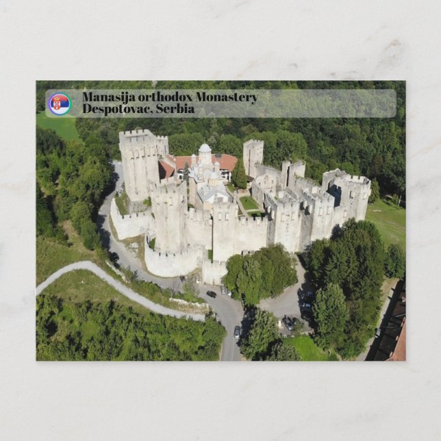 SERBIAN MONASTERIEN - Kloster Manasija 3 Postkarte (Vorderseite)