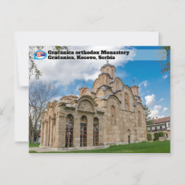SERBIAN MONASTERIES Gračanica orthodox Kloster Postkarte