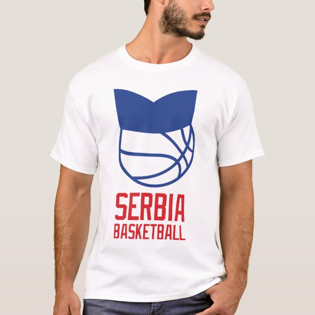 Serbien-Basketball T-Shirt (Vorderseite)