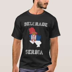 Serbien Bedrängte Flagge Belgrad Pride T-Shirt