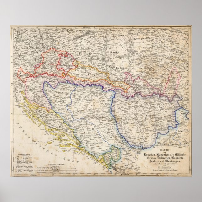 Serbien, Bosnien Poster (Vorne)