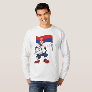 Serbien Dabbing Fußball T-Shirt