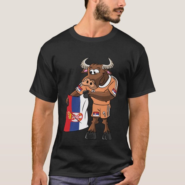 Serbien-Fanbull T-Shirt (Vorderseite)