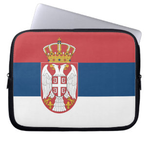 Serbien Flag Laptop Sleeve