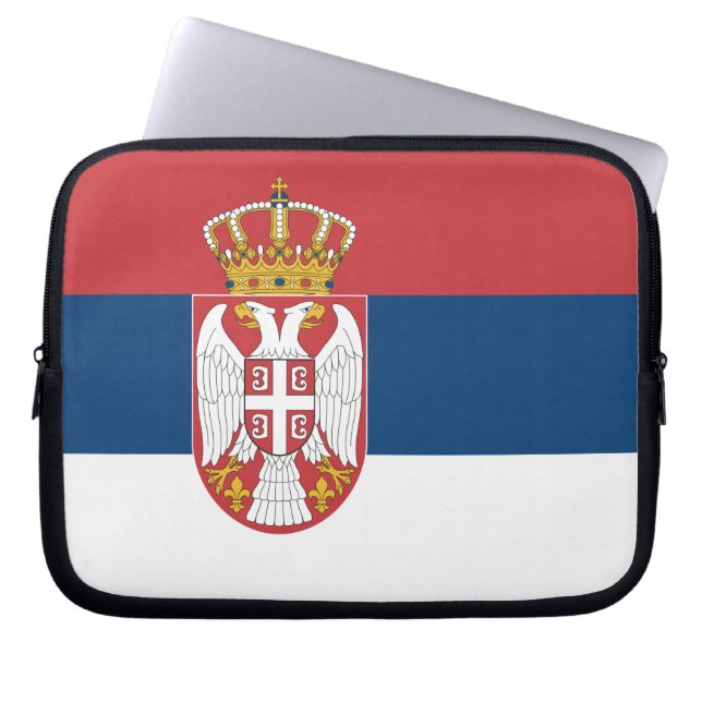 Serbien Flag Laptop Sleeve (Vorderseite)