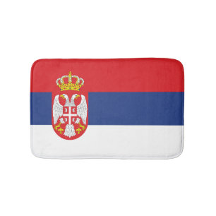 Serbien-Flagge Badematte