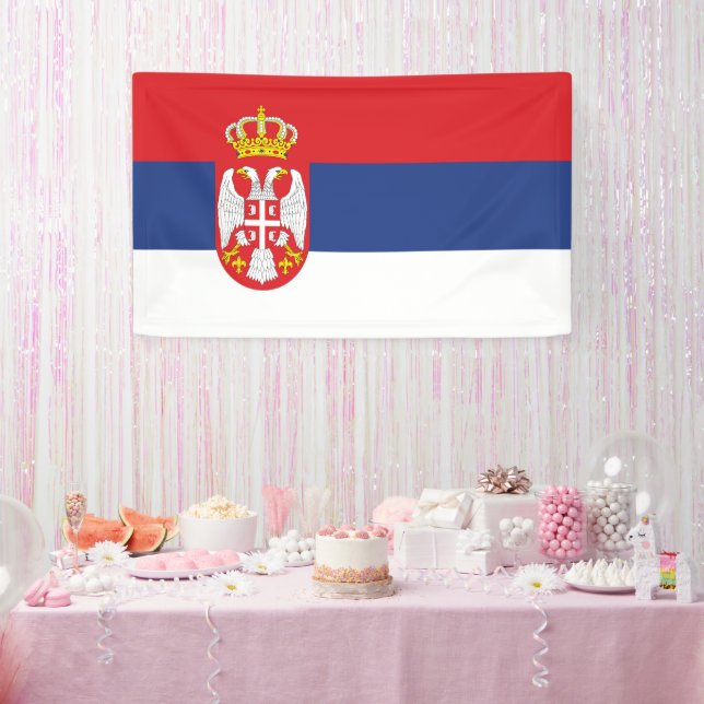 Serbien-Flagge Banner (Party)