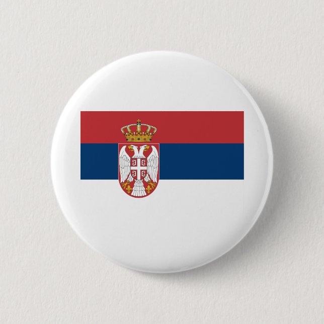 Serbien-Flagge Button (Vorderseite)